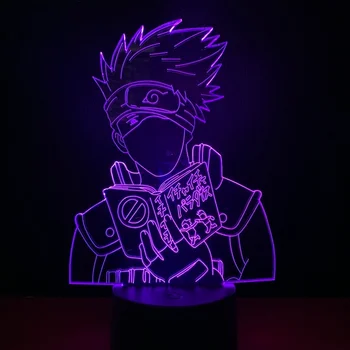 Eredeti Bandai Sasuke Uchiha Itachi 3D Éjjeli Lámpa Lámpa Anime LED USB-Touch & Távirányító Asztal Íróasztal Ajándékok Hálószoba Haza a Gyerekek