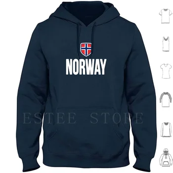 Norvégia Hosszú Ujjú Kapucnis Felső, Norvégia Norvégia Norvég Zászló Norvég Zászló Hazafiság Hazafias Hazafi Norvég Foci