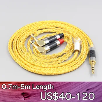 LN007671 6.5 mm XLR 4.4 mm 16 Core OCC Aranyozott Fonott Fülhallgató Fejhallgató Kábel Verum 1 Egy Fülhallgató L Alakú, 3.5 mm-es Pin