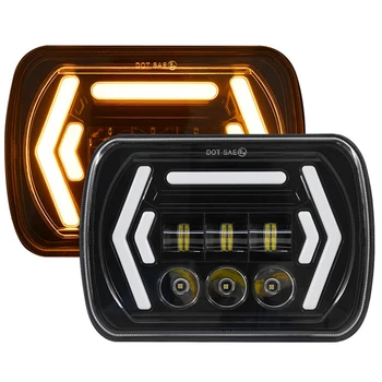 7Inch 7X6 5X7 LED-es Fényszórók Távolsági Futó Fény Hi-Lo Sugár Halo a Jeep Cherokee XJ Wrangler YJ Komancs MJ
