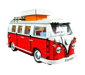 Raktáron Lepining Technic Volkswagen T1 Camper Van-Modell építőkövei Tégla Játékok Teremtő Kompatibilis Lepining Város