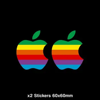 Személyiség Apple Retro Logo Matricák - Macbook, Laptop, Matrica, Apple Mac Vízálló Vinil Autó Matricák Motorok Ablak