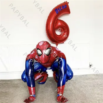 1Set Marvel Spiderman Hulk Fél Fólia Lufi, 12 colos Gyerek Brithday Party Lufi Baby Shower Levegő Globos Dekorációs Kellékek