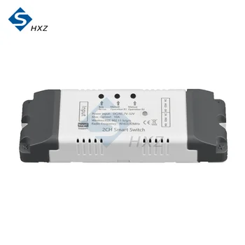 WiFi Vezeték nélküli Intelligens Kapcsoló Relé USB 5V/DC7-32V 2 Csatornás Relé Modul, 433MHZ rádiófrekvenciás Távirányító Kapcsoló Modul
