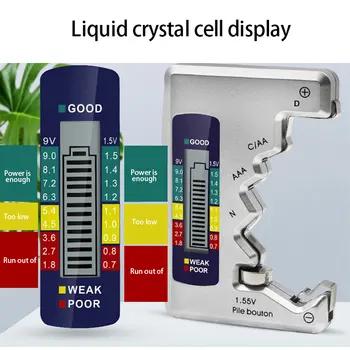 Digitális Akkumulátor Teszter LCD Kijelző C D N AA AAA 9V 1,5 V Gombot Cella Akkumulátor Kapacitás Ellenőrizze az Érzékelő Kapacitás Diagnosztikai Eszköz