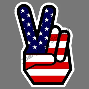 Béke Jele Kezét Amerikai Zászló Szimbólum, Autó Ablak Matrica Laptop Vinyl Matrica Graffiti Autó Matricák Stílus, Kiegészítők, Dekoráció