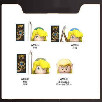 Raktáron Rajzfilm Sorozat Figurák Link Hercegnő Zelda Mini Tégla Diy Összeszerelt Játék építőkövei Oktatási Modell