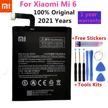 Xiao Mi Eredeti Telefon Akkumulátor BM39 A Xiaomi Mi-6-az Mi6 3250mAh Nagy Kapacitású Akkumulátor Csere Ingyenes Eszközök Lakossági Csomag