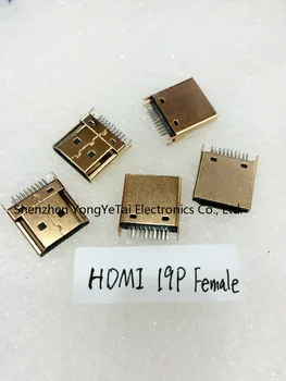 HDMI-HD-csatlakozó 19PIN sín aranyozott női fej HDMI usb 1.6 pályán férfi fejét távtartó típus