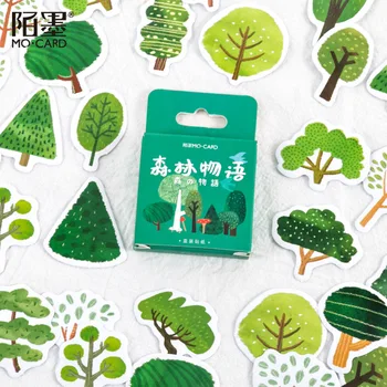 45pcs/Csomag Zöld Növények Dekoratív Papír Matricák DIY Kézműves Telefon Tejelő Adhensive Matricák Stick Címke Diák Ajándék