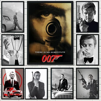Híres Film, James Bond, a 007-es Vászon Festmény, Poszterek, Nyomatok, Wall Art Kép Dekoráció Cuadros Nappali lakberendezés
