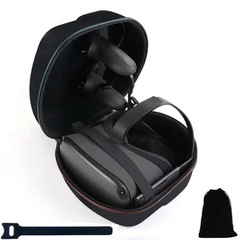 Kemény EVA Utazási Tároló Táska Oculus Quest 2 VR Headset, Hordozható, Kényelmes hordtáska VR Headset, Vezérlők, Kiegészítők