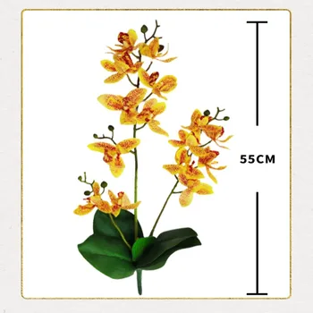 3 Szár 15 Fej Igazi Kapcsolatot Latex Mesterséges Lepke Orchidea Hamis Phalaenopsis Mesterséges Virágok, levelek Esküvői lakberendezés