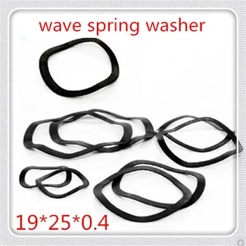 100/sok Kiváló Minőségű 19mm fekete Tavaszi hullám mosó OD=25mm Vastagsága 0,4 mm