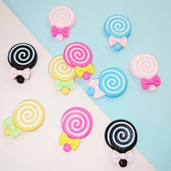 50Pcs Nail Art Dekoráció Matrica 3D Színes Masni Candy Nagy Strassz Köröm Tervező Varázsa Manikűr Candy DIY Kézműves