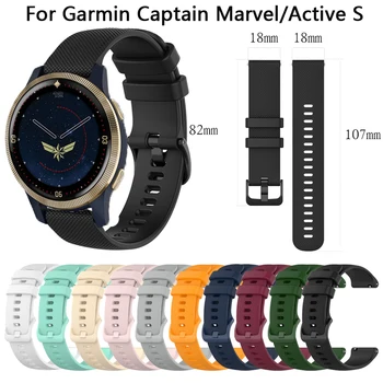 18mm Intelligens Karóra Starps A Garmin Marvel Kapitány Aktív S Venu 2S Watchband gyorskioldó Sport Szilikon karkötő Karkötő