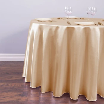 Szatén Kerek Terítő egyszínű terítő Esküvői Dekoráció Parti étteremben lakberendezés Asztal Fedezze Tafelkleed mant