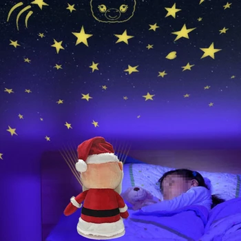A Gyermekek Rajzfilm Mikulás Projektoros Lámpa Játék Hálószoba Night Lights Dekoráció Karácsonyi Ajándékokat