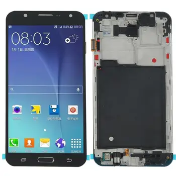 Oled Samsung Galaxy J7 J700M LCD Kijelző, Touch Digitalizáló Képernyő Üveg Keret Új Mobiltelefon LCD Képernyők Samsung