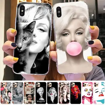 TOPLBPCS Marilyn Monroe egy Macska Telefon tok iPhone 11 12 13 mini pro XS MAX 8 7 6 6 Plusz X 5S SE 2020 XR-ügy