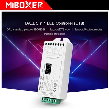 Miboxer Új DALI 5 1 LED Vezérlő DT8 DL-X az egységes szín/KVT/RGB/RGBW/RGB+CCT smart led dimmer