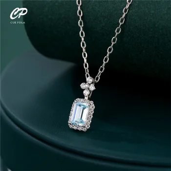 Parfümös üveg nyaklánc női francia high-end kék kristály kő kulcscsont lánc fény luxus niche