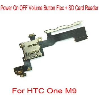 Bekapcsolási Hangerő LE Gomb Flex Kábel SD-Kártya Olvasó HTC One M9 cserealkatrész