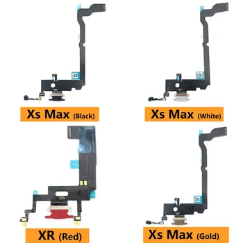 100% Eredeti, Új Micro USB Töltő Töltő Port Dokkoló Csatlakozó IPhone XR XS Max Mikrofon Testület Flex Kábel
