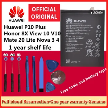 Eredeti Huawei Honor 8X Akkumulátor HB386589ECW 3750mAh Teljes Kapacitás Huawei Nézet 10 Lite Akkumulátor Csere +Ingyenes Eszközök