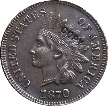 1870 Indiai fej cent az érme másolata