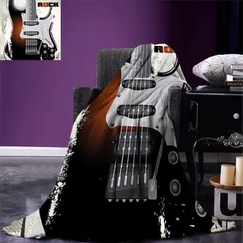 A Rock Zene Takarót Részletes Gitár Minta Húrok Retro Halftone Háttér Absztrakt Grunge Meleg Mikroszálas