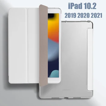 Az iPad 9 generációs Tri-fold állni Cover az Apple az iPad 10.2 2021 Esetben PU Bőr Tablet tok iPad 10.2 2019 2020 2021
