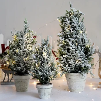 Diy karácsonyfa 40 Cm-es Kis Fenyőfa Mini Fák kerül Az Asztalra, lakberendezés Karácsonyi Dekoráció Gyerekek Ajándékokat otthon decore
