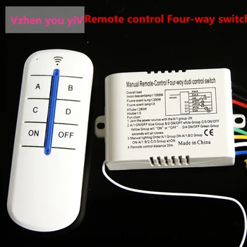 Négy mód, kézi intelligens digitális távvezérlő kapcsoló LED lámpa 220V vezeték nélküli távirányító vezeték nélküli távirányító kapcsoló c