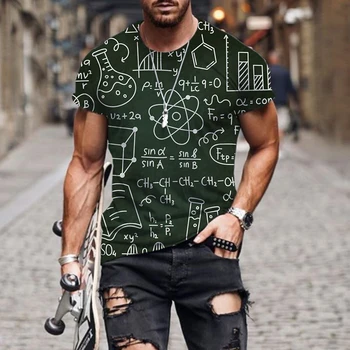 2021 Új vicces pólók 3D Nyomtatás matematikai képlet fiú póló Férfi Hip-Hop Alkalmi Streetwear Fiú póló, női Tshirt Maximum