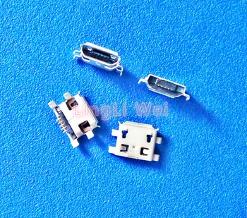 100 Micro-USB, Jack-Csatlakozó B Típus Női 5Pin Farok Testület 0,8 mm Típus Forrasz Csatlakozó Csatlakozók Töltés Csatlakozó a PCB-Testület