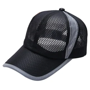 Unisex Háló Baseball sapka nyári felnőtt sport lélegző kalap sapka, állítható pánttal-fekete, bézs, kék sapka