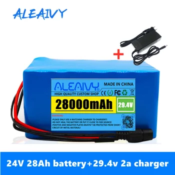 24V 28Ah 7s3p 18650 akkumulátor lítium akkumulátor 24v 28000mAh elektromos kerékpár, moped elektromos lítium-ion Akkumulátor + 2A Töltő