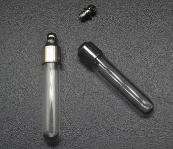 5db 35*6mm CSAVAROS KUPAKKAL cső injekciós üveg medál MINI parfüm, illóolaj üveg neve rizs művészet divat nyaklánc ékszer