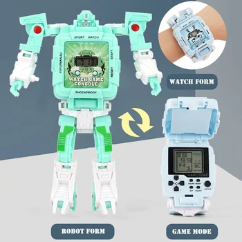 Rajzfilm Robot Transzformációs Nézni Elektronikus Deformáció Digitális Kijelző Óra Ajándékok Oktatási Játékok, Gyermek, Fiú, Lány