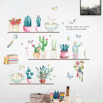 3d-s élénk kerti növény fali matricák lakberendezés nappali, hálószoba, virág, pillangó fali matricák murális művészet plakátok