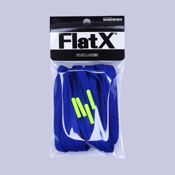 FlatX 8 mm-es Royal Kék/ Neon Zöld Fém Tippek Cipőfűző Magas Színvonalú Szakmai Cipő Fűzővel Cipőfűző Lacet