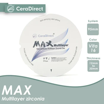 Ceradirect MAX többrétegű cirkónium-oxid Zirkon zahn rendszer(95mm) vastagság 22mm ... a fogászati labor CAD/CAM