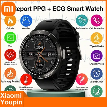 Xiaomi Smartwatch Férfiak Nők PPG+EKG pulzusmérő Smart Óra AI Jelentés, Időjárás, hőmérséklet monitor ip67 Fitness Tracker