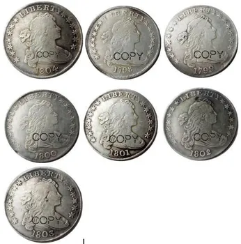 NEKÜNK 1798 -1804 Terítette Mell Dollár Heraldikai Sas Ezüst Bevonatú Másolás Érmék