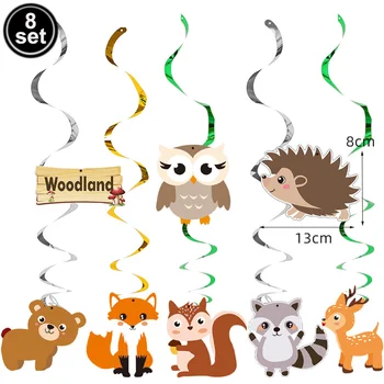 Erdő, Erdő Fox Első Szülinapi Dekoráció Gyerekek Szülinapi Buli Plafonról Lógó Örvény Dekoráció, Kellékek