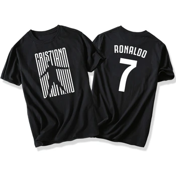A futball a Kultúra Ronaldo Rajongói T-Shirt NEM.7 Pamut TShirts A Nők A Férfiak Magas Színvonalú Nyári Pamut Hip-Hop Streetwear Szerető Tshirt