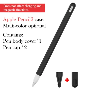 Szilikon Kompatibilis Apple Ceruza 2 Esetben Kompatibilis Tabletta Touch Pen Stylus iPad Puha védőtasak Fedezze Anti-los