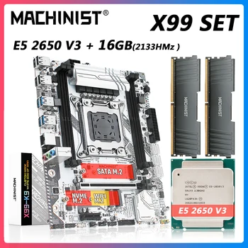 Gépész X99 Alaplap Meghatározott Kit Xeon E5 2650 V3 LGA 2011-3 CPU 2db * 8 GB=2133MHz 16GB DDR4 Memória Négy-csatorna X99-K9