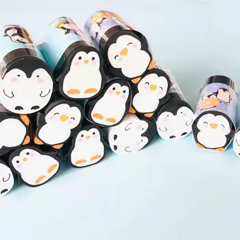 1db Aranyos Rajzfilm Pingvin Radírok Gyerekeknek Gumi Kawaii Írószer Iskola Irodai Kellékek Kreatív, Egyszerű, Tiszta, Véletlenszerűen Stílus
